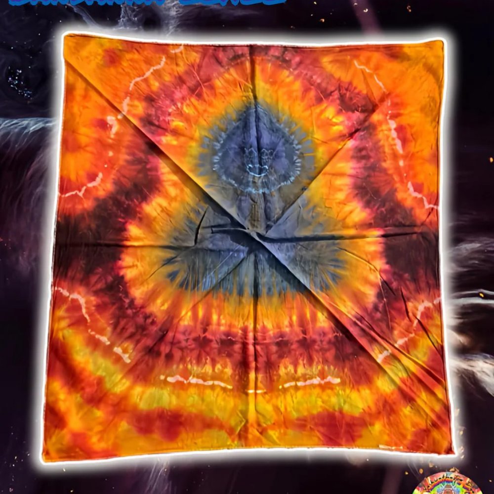 [Hand Dyed] Tie Dye Bandanna